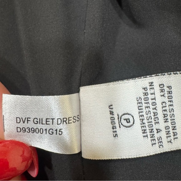 Diane Von Furstenberg Gilet Striped Vest Dress Black White Size 4 Retails $495 - Picture 8 of 12